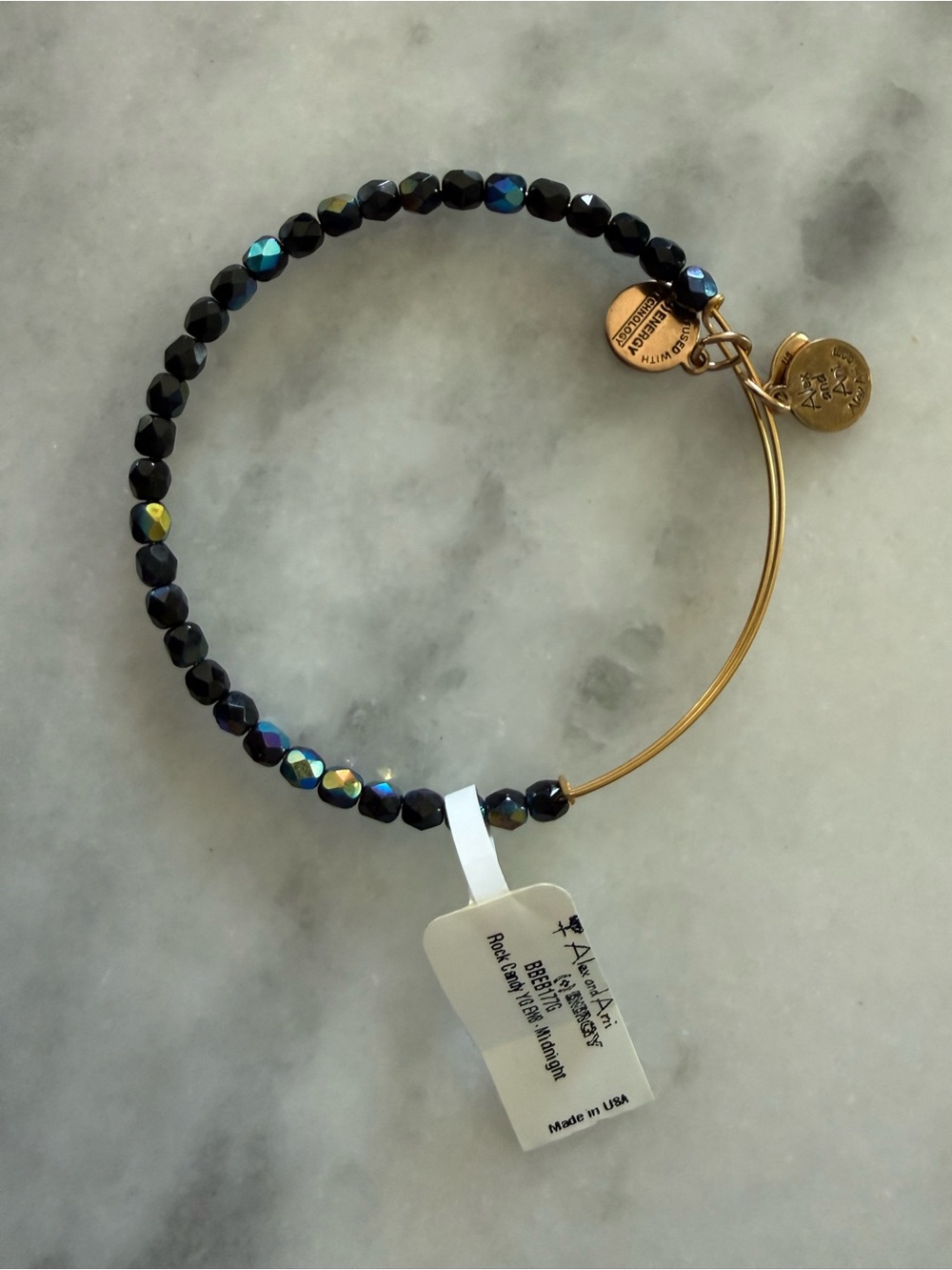 Alex and Ani Midnight Rock Candy Beaded Bangle (Discontinued)